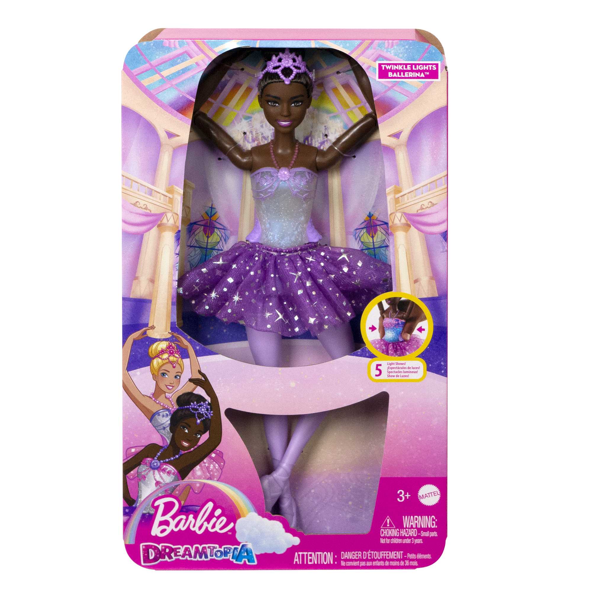 Barbie Doll | Magical Ballerina Doll | Black Hair | Light-Up Feature